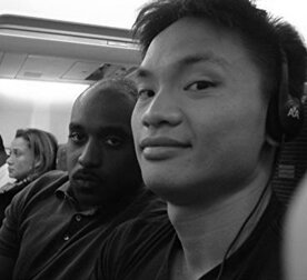 coy smiles on the flight home from maurice and frank